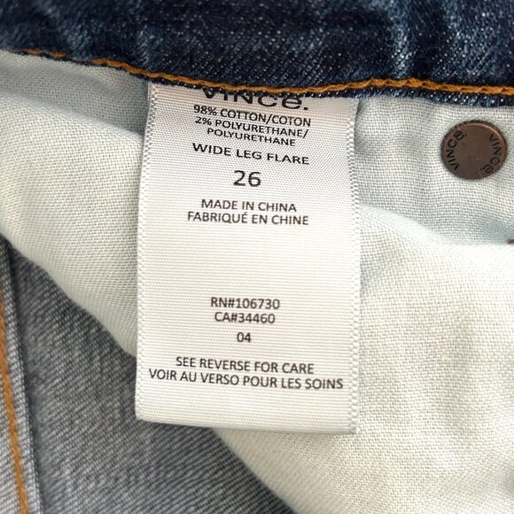 Vince Wide Leg Flare True Vintage Blue Size 26 - Picture 9 of 11